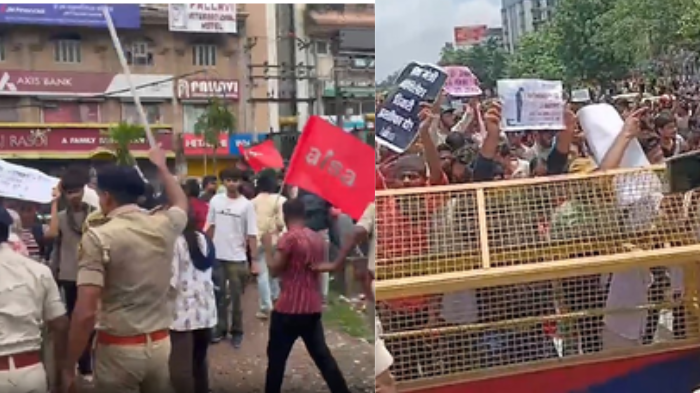 AISA protest in Patna turns violent as police use tear gas, water cannons