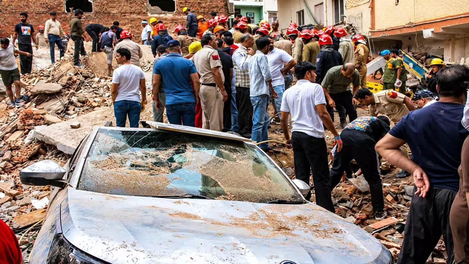 Delhi building collapse: PG operator arrested, MCD moves against adjoining dangerous structure