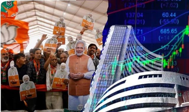 Sensex crashes as NDA unlikely to get 400 seats in the Lok Sabha.