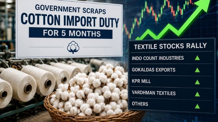 Textile stocks rally up to 11% after Centre removes cotton import duty for five months