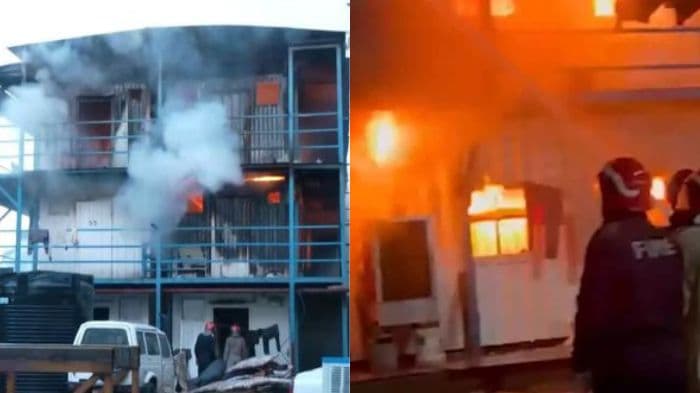 Massive fire breaks out at labour camp near Udyog Bhawan in Delhi, no casualties reported