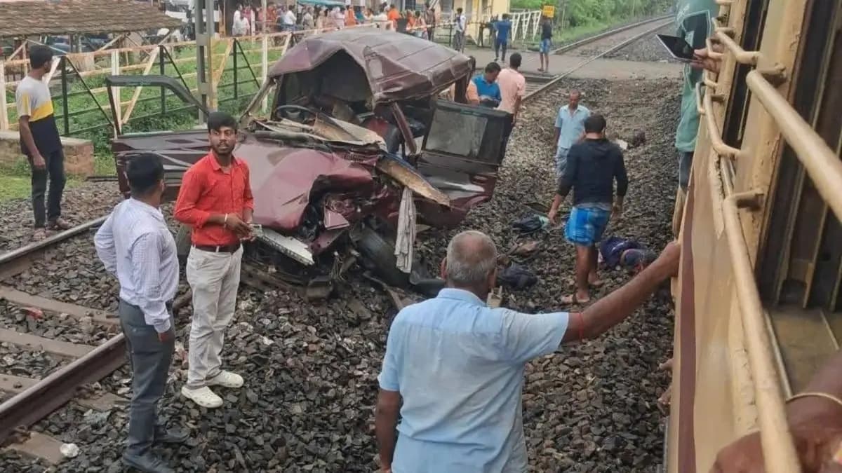 Murshidabad train accident: 3 school students killed after train hits van, gateman under probe