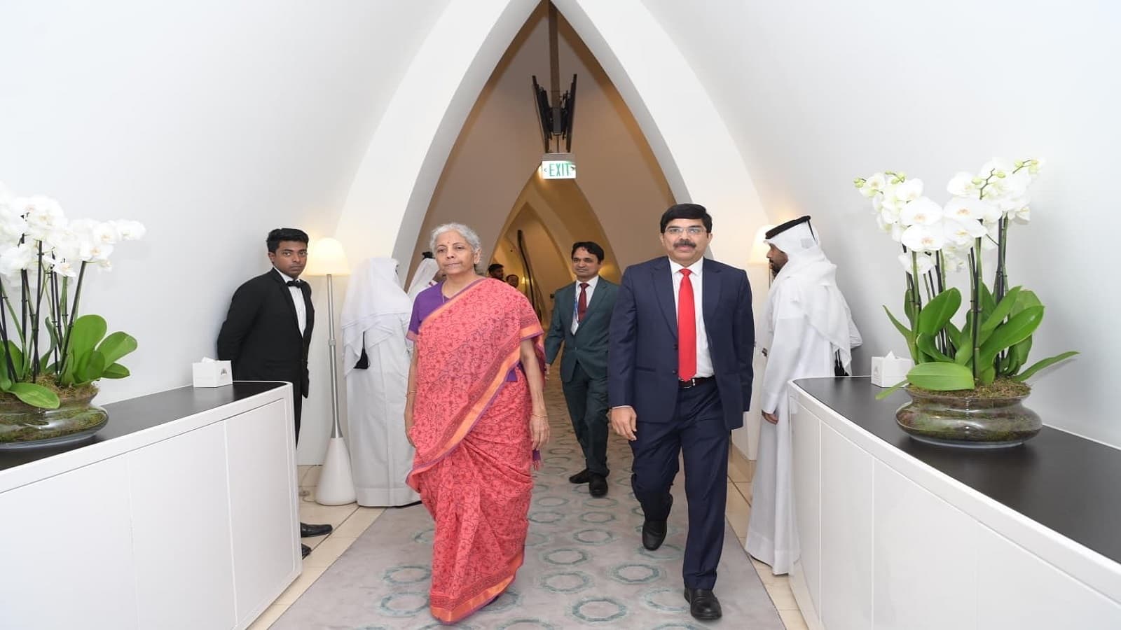 FM Nirmala Sitharaman Reaches Qatar for AIIB Annual Meeting, Investors Dialogue