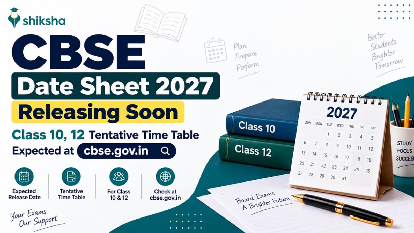 CBSE Class 10 and Class 12 Date Sheet 2027 latest updates on exam dates, admit cards and timetable release.