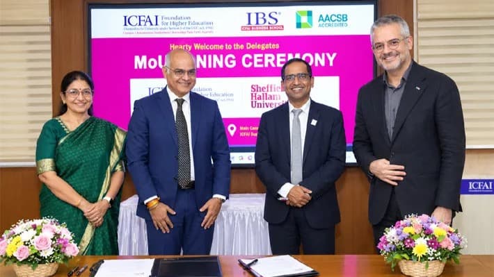 ICFAI Hyderabad, Sheffield Hallam University sign MoU to strengthen research and academic collaboration